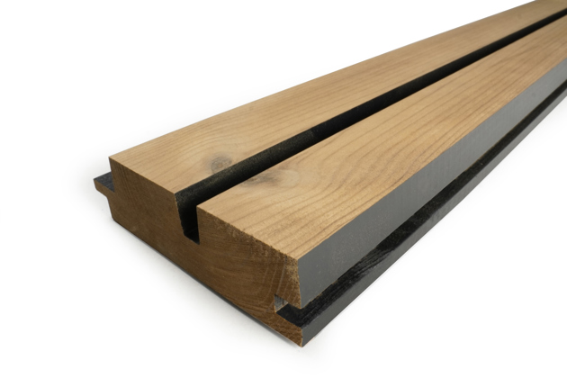 _38 X 125 MM FYR THERMOWOOD EMBLAPROFIL 6255H HØVLET, DOBBELTLAMEL SILHUET SORTMALET SPOR RAL 9005 FM33 X 118 MM DM108 MM_0381250355976255H77.jpg